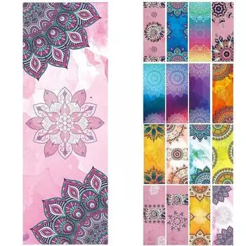 Полотенца для йоги, микрофибра с принтом для фитнеса, спортивные путешествия, быстросохнущий впитывающий пот коврик для тренировок, чехол для пилатеса, тренажерного зала, одеяло для йоги * B