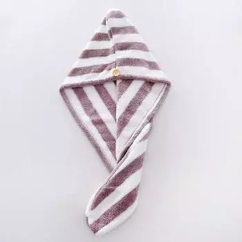 Полотенца для женщин и девочек, полотенце из микрофибры для ванной комнаты, полотенце для волос в полоску, волшебная шапочка для душа из микрофибры, женский тюрбан на голову розы красного