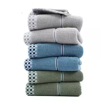 Полотенца из 100% хлопка для домашнего использования, впитывающие полотенца из чистого хлопка для взрослых, утолщенные и мягкие, напольные полотенца с высоким Ян, чистый хлопок 72*33 зелёный