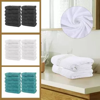 Полотенца из хлопка высшего качества, мягкие и впитывающие, 33 x33 , 12 шт. 33*33cm серый