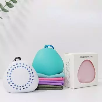 Полотенца из микрофибры, быстросохнущие, спортивные, мгновенно охлаждающие, ледяные, портативные, для путешествий, фитнеса, бега, полотенца, силиконовый чехол 40X40CM