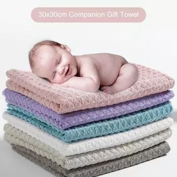 Полотенце 30x30 см, сильное поглощение воды, вафельное покрытие, без полиэстера, подарочное домашнее полотенце кофейный