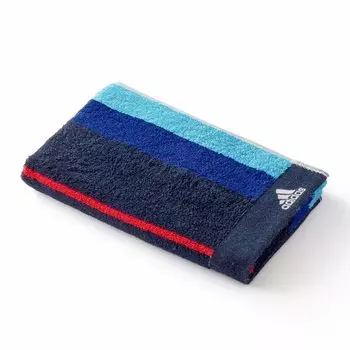 Полотенце adidas Accent Color Sports, темно-синее, для клубных занятий, спортзала, хлопок, 30 x 100 см, 100% 06-1405151 Прибл.