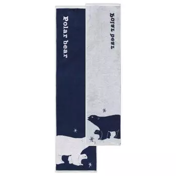 Полотенце amife petit Imabari, тонкое полотенце с животным рисунком, двустороннее спортивное полотенце, глушитель с животными (Полярный медведь)