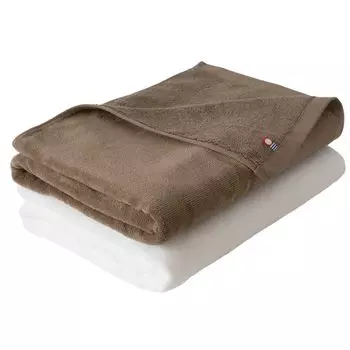 Полотенце Bloom Imabari, набор из 2 полотенец для купания, детские цветные полотенца 60 x 120 см, детское полотенце для новорожденных, хлопковая ткань с присборкой, сделано в Японии, 240 г x 100% (Белый мокко)