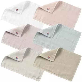 Полотенце Bloom Imabari. Носовой платок. Набор полотенец из 6 четверных марлевых полотенец. Полотенце для рук. Полотенце-суфле. Сделано в Японии. Марлевые полотенца для стирки. Цвета. (Все готово)