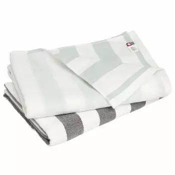 Полотенце Bloom Imabari Сертифицированное марлевое полотенце Банные полотенца Набор из 2 шт. Groovy Border Быстросохнущие, для сушки в помещении Сделано в Японии Хлопок 100% (Серый/черный)