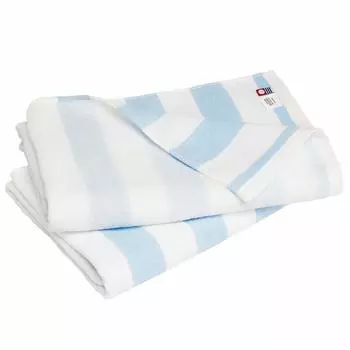 Полотенце Bloom Imabari Сертифицированное марлевое полотенце Банные полотенца Набор из 2 шт. Groovy Border Быстросохнущие Сушка в помещении Сделано в Японии Хлопок 100% (синий)