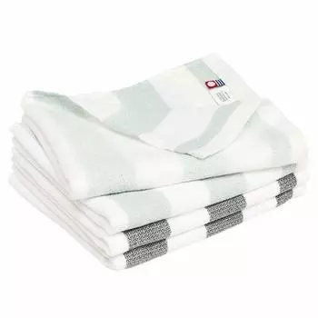 Полотенце Bloom Imabari Сертифицированное марлевое полотенце для лица Набор из 4 полотенец Groovy Border Кухонное полотенце Быстросохнущее Сушка в помещении Сделано в Японии Хлопок 100%