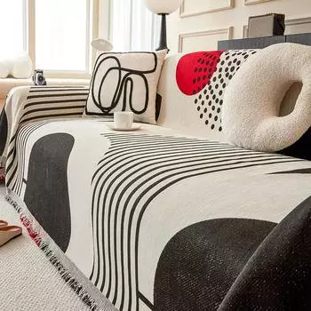 Полотенце-чехол для дивана, универсальное, простое, нескользящее, не царапающееся, можно стирать в машине, встроенный полностью завернутый чехол, подушка 180*130cm