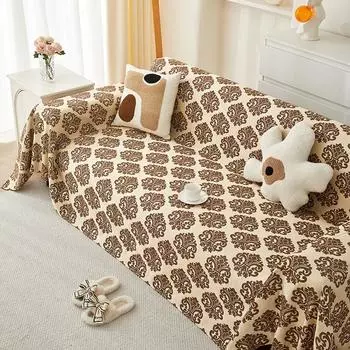 Полотенце для дивана, чехол для дивана, нескользящий, устойчивый к пятнам, двухсторонний, доступен, чехол для спинки дивана, пылезащитный для гостиной 90*180cm