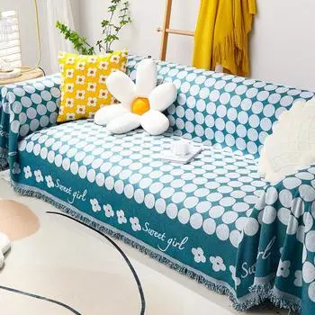 Полотенце для дивана, чехол для всего дивана, стиль Ins, синий, анти-кошачья лапка, простые современные универсальные ковры, универсальный чехол для дивана на все времена года 180*130cm
