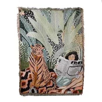 Полотенце для дивана для девочек-тигров, новый тканевый чехол для дивана с защитой от царапин, пылезащитный чехол для дивана, чехол для подушки, Four Seasons Pass 130*180cm