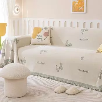Полотенце для дивана Four Seasons Universal Ins Чехол для дивана Полотенце Простой чехол для дивана с защитой от царапин Чехол для дивана Универсальный универсальный чехол 180*130cm