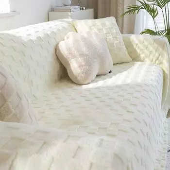 Полотенце для дивана Four Seasons, универсальная легкая роскошная подушка, универсальный чехол для дивана, чехол для подушки, плюшевое утолщенное полотенце с защитой от царапин 180*130cm