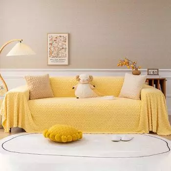 Полотенце для дивана Ins Style Диванная подушка Четыре сезона Универсальный защитный чехол Полное покрытие Полотенце Современный простой узор в елочку Диванное одеяло 180*130cm
