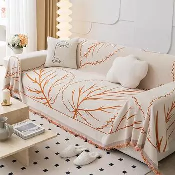 Полотенце для дивана из шенилла, чехол для дивана с защитой от царапин, простая подушка для дивана, полный комплект чехлов для дивана, универсальный чехол «все включено» 180*130cm