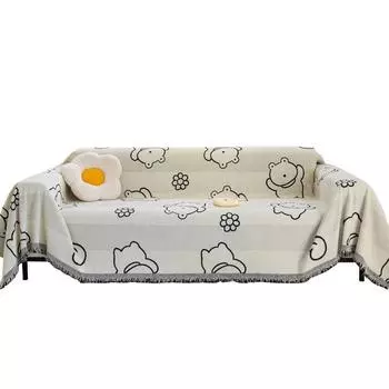 Полотенце для дивана из шенилла на все времена, все включено, универсальный чехол для дивана, милый чехол для кожаного дивана на трех человек из мультфильма 180*130cm