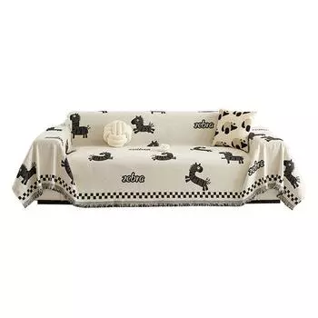 Полотенце для дивана из шенилла с рисунком из мультфильма, универсальный чехол для дивана с защитой от царапин для всех сезонов, цельное покрывало 180*130cm