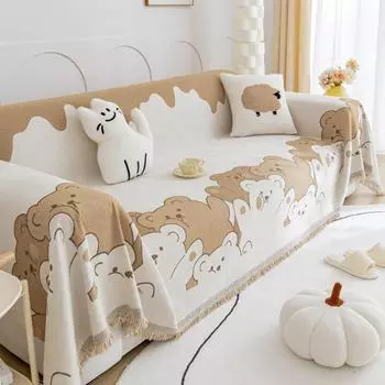 Полотенце для дивана из шенилла, ткань с полным покрытием, противоскользящая, простой, высококачественный, всесезонный универсальный чехол для дивана 180*130cm