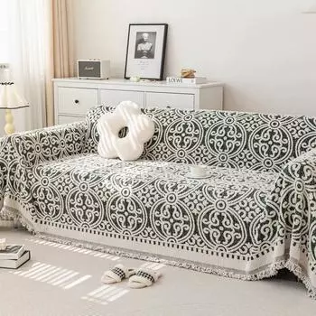 Полотенце для дивана из шениллового жаккарда, в комплекте чехол, полотенце, чехол для дивана с защитой от царапин от кошек, пылезащитная ткань, защитный чехол для домашнего дивана 180x130