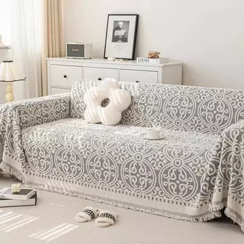 Полотенце для дивана из шениллового жаккарда, в комплекте чехол, полотенце, чехол для дивана с защитой от царапин от кошек, пылезащитная ткань, защитный чехол для домашнего дивана 180x130cm1pcs зелёный