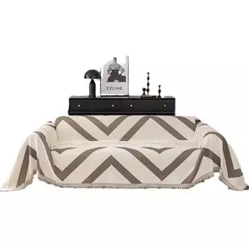 Полотенце для дивана из шенилловой ткани с защитой от царапин от кошек, универсальное полотенце с кисточками, двухстороннее пылезащитное покрывало для дивана 180*130cm