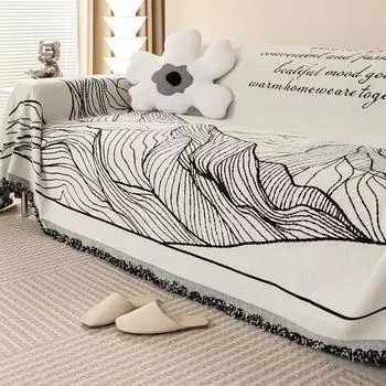 Полотенце для дивана из синели, летняя подушка для дивана, полотенце с полным покрытием, многофункциональная нескользящая подушка для дивана в гостиной, универсальная подушка для четырех сезонов 180*130cm