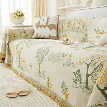 Полотенце для дивана из синели, новое одеяло для дивана на все времена года с шезлонгом 180*130cm