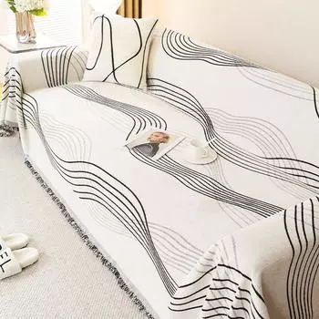 Полотенце для дивана из синели, новое зимнее утолщенное простое ветрозащитное кожаное покрывало для дивана, осенне-зимняя теплая подушка для дивана 180*130