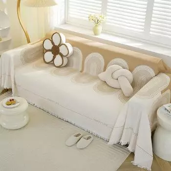 Полотенце для дивана из синели с абстрактным геометрическим рисунком, защита от кошачьих царапин, защита для мебели, полотенце для дивана, полное полотенце, одеяло, домашний декор 90x180