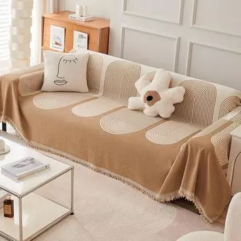 Полотенце для дивана из синели с кольцом, ткань с полным покрытием, двухсторонний чехол на подушку для дивана, универсальный универсальный чехол для дивана Four Seasons 180x130