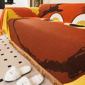 Полотенце для дивана из синели с рисунком, защита от кошачьих царапин, универсальная четырехсезонная диванная подушка, универсальное полное покрытие, пылезащитное одеяло 180*130cm