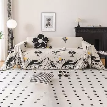 Полотенце для дивана из синели с рисунком, универсальный универсальный чехол для дивана «Четыре сезона», высококачественное нескользящее пылезащитное покрывало для дивана, одеяло 180*130cm