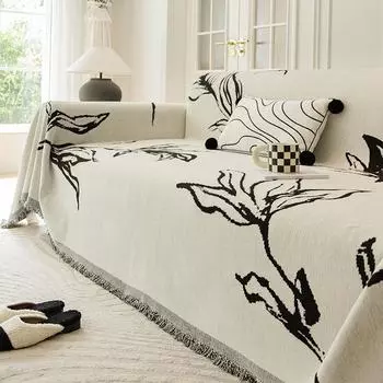 Полотенце для дивана из синели с защитой от царапин, скандинавский стиль, ткань с полным покрытием, нескользящая, универсальный чехол для дивана Four Seasons, одеяло на подушку сиденья 180*130cm