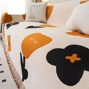 Полотенце для дивана из синели с защитой от царапин, современный простой универсальный нескользящий чехол для дивана, универсальные подушки для сидений Four Seasons, пылезащитный чехол 180*130cm