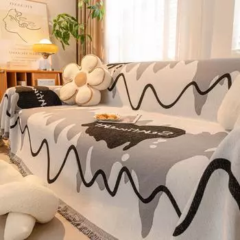 Полотенце для дивана из синели, современное и минималистское, всесезонный универсальный чехол для дивана, «все включено», универсальный чехол, противоскользящая подушка для дивана 180*130cm