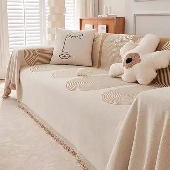 Полотенце для дивана из синели, ткань с полным покрытием, универсальный коврик Four Seasons, против морщин, против скольжения, против кошачьего когтя, чехол для дивана Pujiang, полный комплект 180*130cm