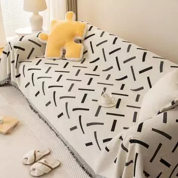 Полотенце для дивана из синели, ткань с полным покрытием, универсальное нецарапающееся одеяло на четыре сезона, скандинавский кожаный чехол для дивана для небольшой квартиры 180*130cm