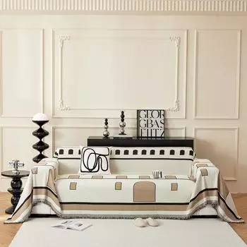 Полотенце для дивана из синели, ткань с полным покрытием Ins Baby Touch, универсальный чехол для дивана Four Seasons, нецарапающийся чехол для диванной подушки, полотенце 180*130cm зелёный