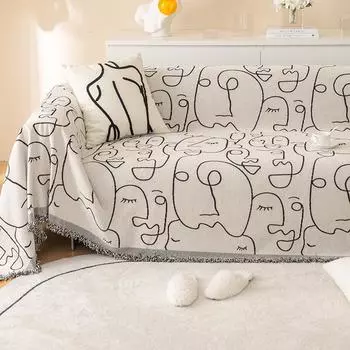 Полотенце для дивана из синели, ткань с полным покрытием, универсальный чехол для гостиной, пылезащитный чехол для дивана, не царапающая подушку для дивана 180*130cm