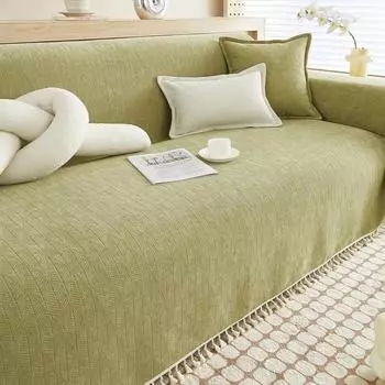 Полотенце для дивана из синели, универсальное четырехсезонное одеяло с полным выпуском Gaisha, простой чехол для дивана, однотонное одеяло для диванной подушки 180*130cm