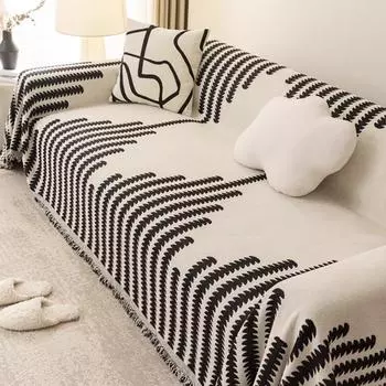 Полотенце для дивана из синели, универсальное нескользящее простое полотенце для дивана Four Seasons, устойчивое к царапинам, устойчивое к царапинам 180-130cm