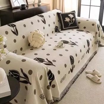 Полотенце для дивана из синели, универсальный универсальный чехол для дивана Four Seasons, пылезащитный чехол, цельный чехол для дивана, тканевая подушка 180*130cm