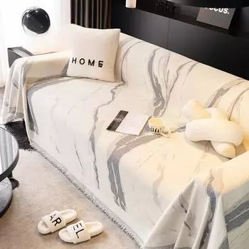 Полотенце для дивана из синели, универсальный универсальный чехол для дивана Four Seasons, пылезащитный чехол, цельный чехол для дивана, тканевая подушка 180*130cm