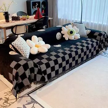 Полотенце для дивана из синели, универсальный универсальный чехол для дивана Four Seasons, пылезащитный чехол, цельный большой тканевый чехол для дивана 180*130cm