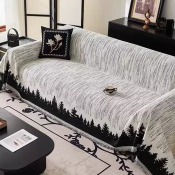 Полотенце для дивана из синели, универсальный универсальный чехол для дивана Four Seasons, пылезащитный чехол для гостиной, цельный чехол для дивана, тканевая подушка 180*130cm