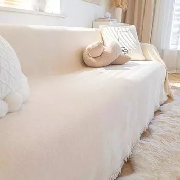 Полотенце для дивана из синели, универсальный чехол для подушки, универсальный чехол для подушки, четыре сезона, универсальный диван, полное покрытие, ткань для одеяла, чехол для дивана, сплошной цвет 180*130CM