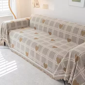 Полотенце для дивана из синели, универсальный чехол для дивана Four Seasons, ткань с защитой от кошачьих лап, нескользящий чехол для дивана в скандинавском стиле для гостиной 180*130cm