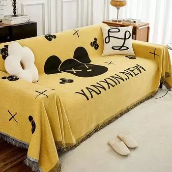 Полотенце для дивана из синели, универсальный универсальный чехол для дивана Four Seasons, тканевый чехол, простая современная интегрированная подушка 180*130cm